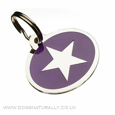 Purple Star Dog Tag (Oval)